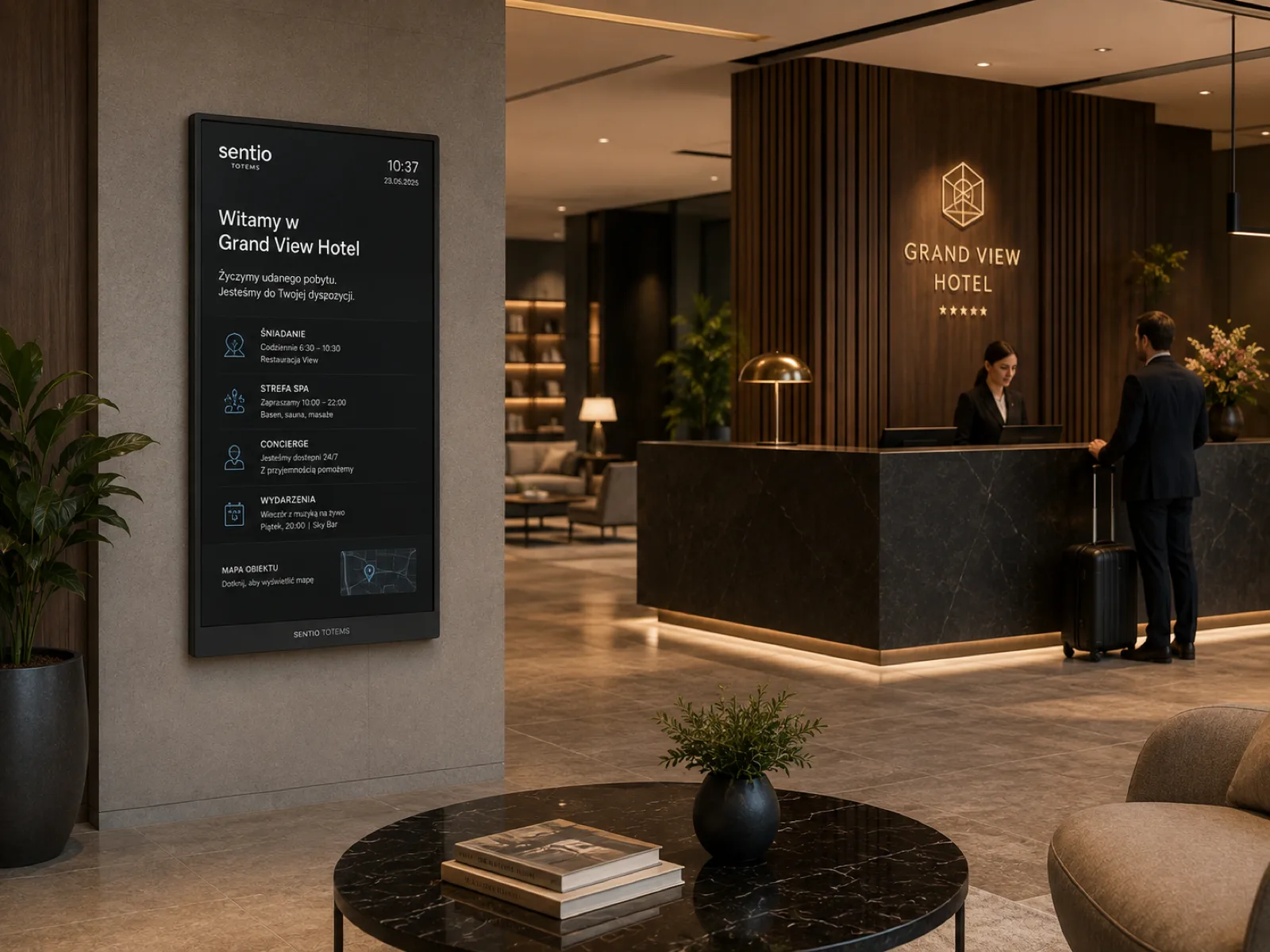 Sentio Totems w hotelu i obiekcie usługowym